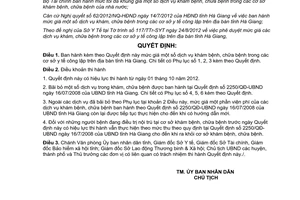 Quyết định 1854/2012/QĐ-UBND Giá dịch vụ khám chữa bệnh cơ sở y tế công lập