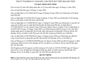 Quyết định 30/2012/QĐ-UBND Quy định trình tự thủ tục thu hồi đất bồi thường