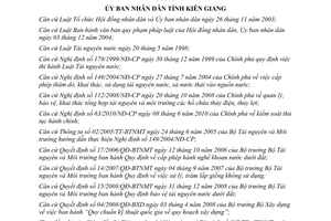 Quyết định 23/2012/QĐ-UBND Quy định quản lý tài nguyên nước