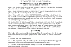 Nghị quyết 26/2012/NQ-HĐND quy định mức chi thực hiện xây dựng ngân hàng