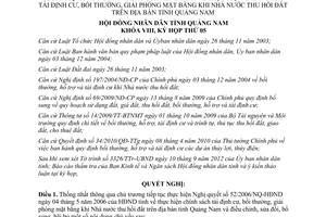 Nghị quyết 54/2012/NQ-HĐND chính sách tái định cư bồi thường giải phóng mặt bằng