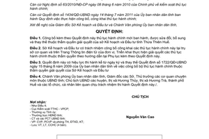 Quyết định 1715/QĐ-UBND năm 2012 công bố thủ tục hành chính thuộc thẩm quyền