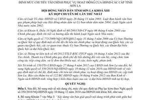 Nghị quyết 19/2012/NQ-HĐND sửa đổi Nghị quyết 350/2010/NQ-HĐND chế độ chi tiêu