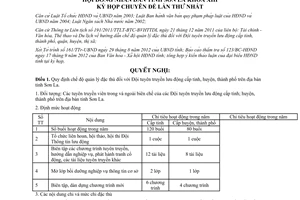 Nghị quyết 23/2012/NQ-HĐND quy định chế độ quản lý đặc thù Đội tuyên truyền