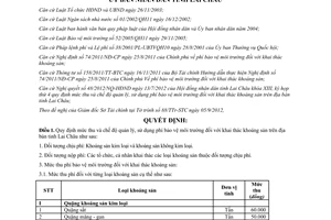 Quyết định 27/2012/QĐ-UBND mức thu chế độ quản lý sử dụng phí bảo vệ môi trường