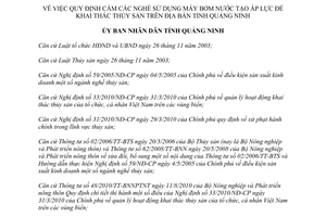 Quyết định 2393/2012/QĐ-UBND Quy định cấm nghề sử dụng máy bơm nước tạo áp lực