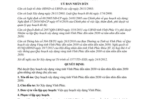 Quyết định 2358/QĐ-UBND năm 2012 Quy hoạch xây dựng vùng tỉnh Vĩnh Phúc