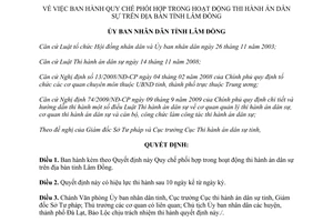 Quyết định 41/2012/QĐ-UBND về Quy chế phối hợp trong hoạt động thi hành án