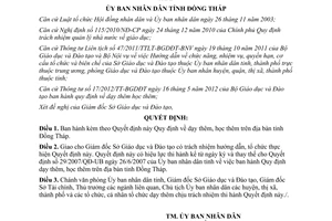 Quyết định 33/2012/QĐ-UBND Quy định dạy học thêm trên địa bàn tỉnh Đồng Tháp