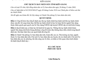 Quyết định 1997/QĐ-UBND năm 2012 công bố thủ tục hành chính ngành Xây dựng