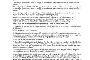 Thông tư 26/2012/TT-BCT sửa đổi Thông tư 23/2009/TT-BCT hướng dẫn Nghị định 39