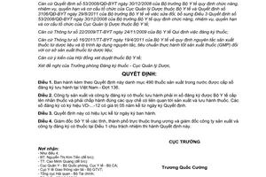 Quyết định 224/QĐ-QLD năm 2012 danh mục 490 thuốc sản xuất trong nước