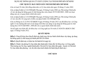 Quyết định 4933/QĐ-UBND năm 2012 công bố danh mục thủ tục hành chính