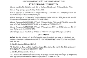 Quyết định 26/2012/QĐ-UBND sửa đổi Quy định phân cấp quản lý nhà nước về giá