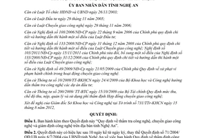 Quyết định 70/2012/QĐ-UBND Quy định thẩm tra công nghệ chuyển giao công nghệ