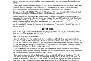 Quyết định 1272/QĐ-UBND năm 2012 phê duyệt Quy hoạch phát triển văn hoá thể dục