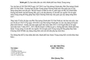 Công văn số 8576/BKHĐT-KTNN nguồn vốn ngân sách Trung ương xây dựng nông thôn mới  2012