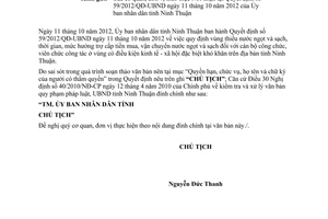 Công văn 5116/UBND-VX đính chính sai sót trong Quyết định 59/2012/QĐ-UBND