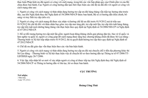 Công văn 1186/NCC-CS2 hướng dẫn giải quyết hồ sơ người có công