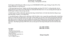 Công văn 1830/TTg-QHQT phê duyệt danh mục dự án