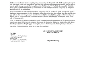 Công văn 8709/VPCP-KTTH chấn chỉnh việc thu phí lệ phí và huy động đóng góp