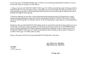 Công văn 6071/TCHQ-GSQL xử lý hàng hóa tồn đọng doanh nghiệp chuyến phát nhanh