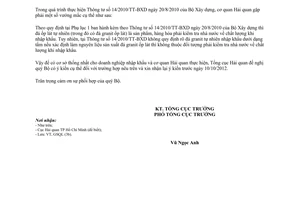 Công văn 5339/TCHQ-GSQL vướng mắc thực hiện Thông tư 14/2010/TT-BXD