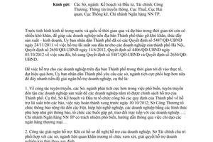 Công văn 7761/UBND-CT tăng cường công tác hỗ trợ doanh nghiệp