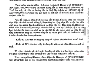 Công văn 3511/TCT-TNCN chính sách thuế thu nhập doanh nghiệp