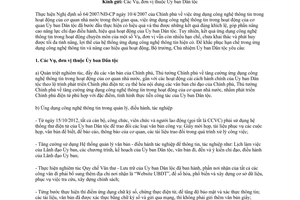 Công văn 878/UBDT-TTTT tăng cường thực hiện ứng dụng công nghệ thông tin