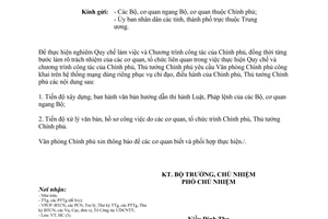 Công văn 8042/VPCP-HC công khai tiến độ xử lý văn bản hồ sơ và tiến độ xây dựng