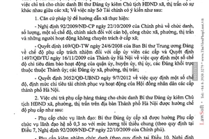 Công văn 4797/STC-NSQH trả lời chế độ chi phụ cấp chức vụ của cán bộ xã thị trấn