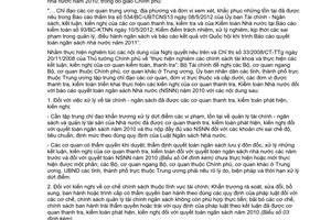 Công văn 14208/BTC-TTr báo cáo kết quả thực hiện kiến nghị của cơ quan kiểm toán