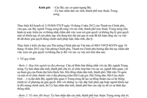 Công văn 2695/TTCP-VP hướng dẫn ra thông báo chấm dứt giải quyết khiếu nại