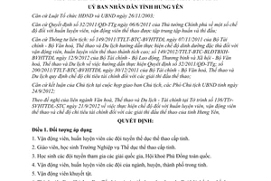 Quyết định 17/2012/QĐ-UBND quy định chế độ đối với huấn luyện vận động viên