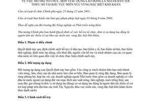 Quyết định 42/2012/QĐ-TTg hỗ trợ tổ chức đơn vị sử dụng lao động người dân tộc