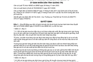 Quyết định 1850/QĐ-UBND năm 2012 sửa đổi Quy định giá trị tính lệ phí trưóc bạ