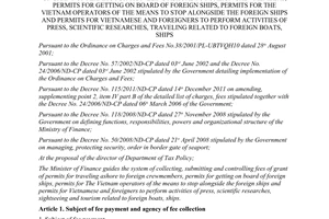 Circular No. 164/2012/TT-BTC guiding the system of collecting submitting