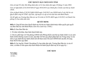 Quyết định 2064/QĐ-UBND năm 2012 công bố bộ thủ tục hành chính thuộc thẩm quyền