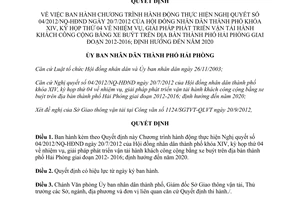 Quyết định 1703/QĐ-UBND năm 2012 Chương trình hành động thực hiện Nghị quyết