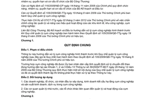 Thông tư liên tịch 31/2012/TTLT-BCT-BKHĐT hướng dẫn xử lý cụm công nghiệp