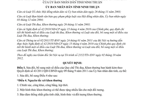 Quyết định 56/2012/QĐ-UBND sửa đổi Quy chế Thi đua Khen thưởng theo Quyết định