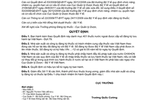 Quyết định 241/QĐ-QLD năm 2012 danh mục 401 thuốc nước ngoài được cấp số đăng ký