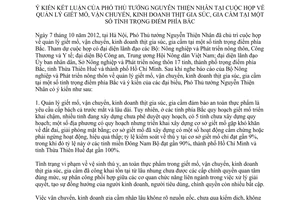 Thông báo 349/TB-VPCP ý kiến kết luận của Phó Thủ tướng Nguyễn Thiện Nhân