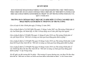 Quyết định 116/QĐ-BCĐGĐTP Ban Chỉ đạo thực hiện Đề án Đổi mới nâng cao