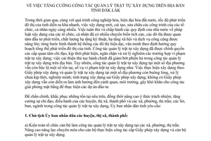 Chỉ thị 03/2012/CT-UBND tăng cường công tác quản lý trật tự xây dựng Đắk Lắk