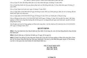 Quyết định 48/2012/QĐ-UBND Quy định nội dung chi mức chi hoạt động khuyến nông