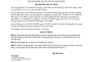 Quyết định 2726/QĐ-BTP năm 2012 Quy chế phối hợp trong việc cung cấp thông tin