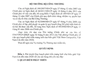 Quyết định 6076/QĐ-BCT năm 2012 phê duyệt Quy hoạch phát triển mạng lưới chợ