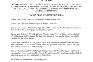 Quyết định 3412/2012/QĐ-UBND sửa đổi Điều 1 Quyết định 4225/2011/QĐ-UBND